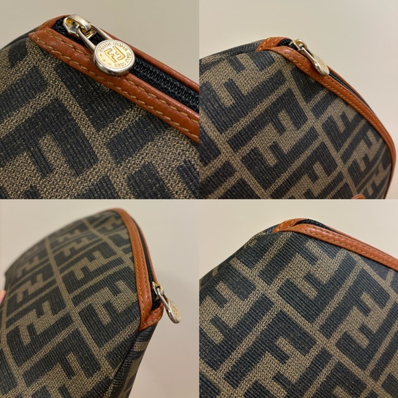 Rare Fendi Zucchino Clutch Monogram VTG FF logo 💫 - Picture 9 of 15